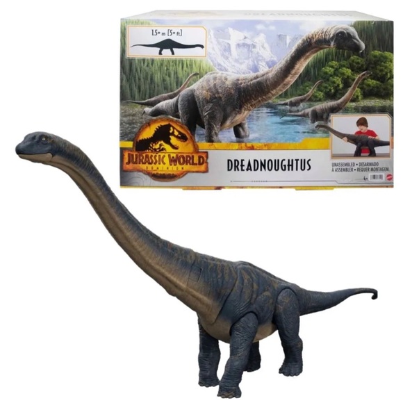 Mattel Jurassic World Dominion Dreadnoughtus 5' Long Dinosaur Figure In Stock - Picture 1 of 6